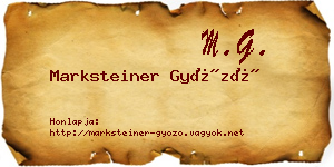 Marksteiner Győző névjegykártya